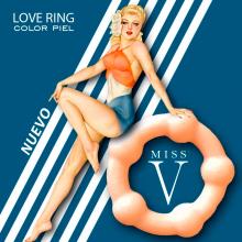 121 - Love Ring Piel - Anillo Constrictor con Perlas