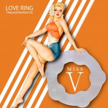 121 - Love Ring Transparente - Anillo Constrictor con Perlas